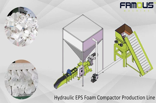 Expanded Polystyrene Foam Compacting Production Line/EPS Foam Densification Machine with Silo System