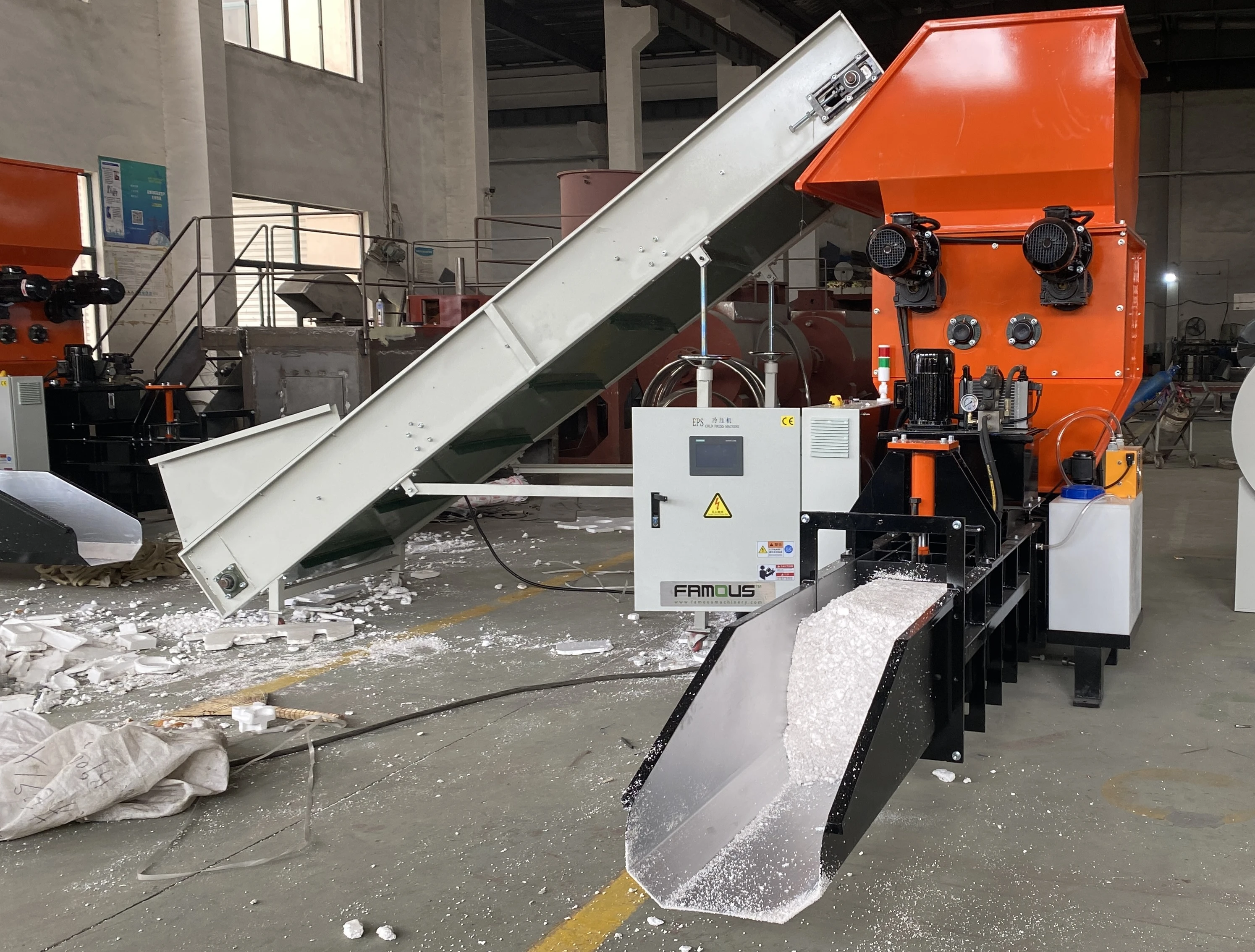 EPS screw press machine(belt conveyor is optional)