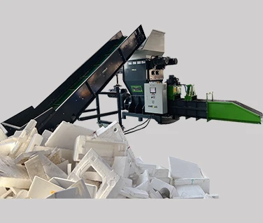 EPS Polystyrene Foam Compactor With Belt Conveyor