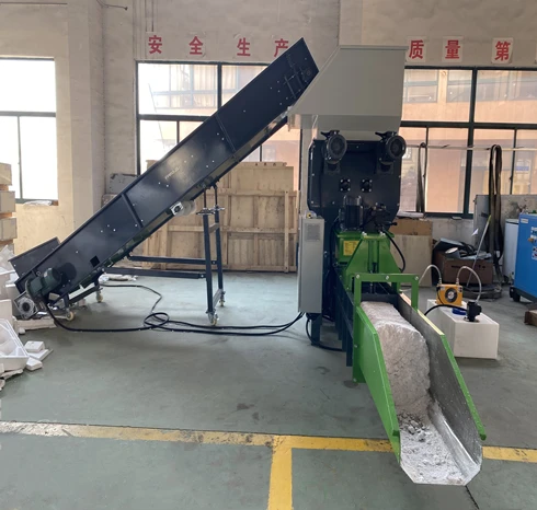 EPS Polystyrene Foam Compactor With Belt Conveyor